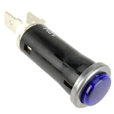 Small Blacked Chrome Bezel Blue Warning Light - Car Builder Solutions
