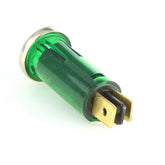 Small Chrome Bezel Lamp Warning Light Green - Car Builder Solutions