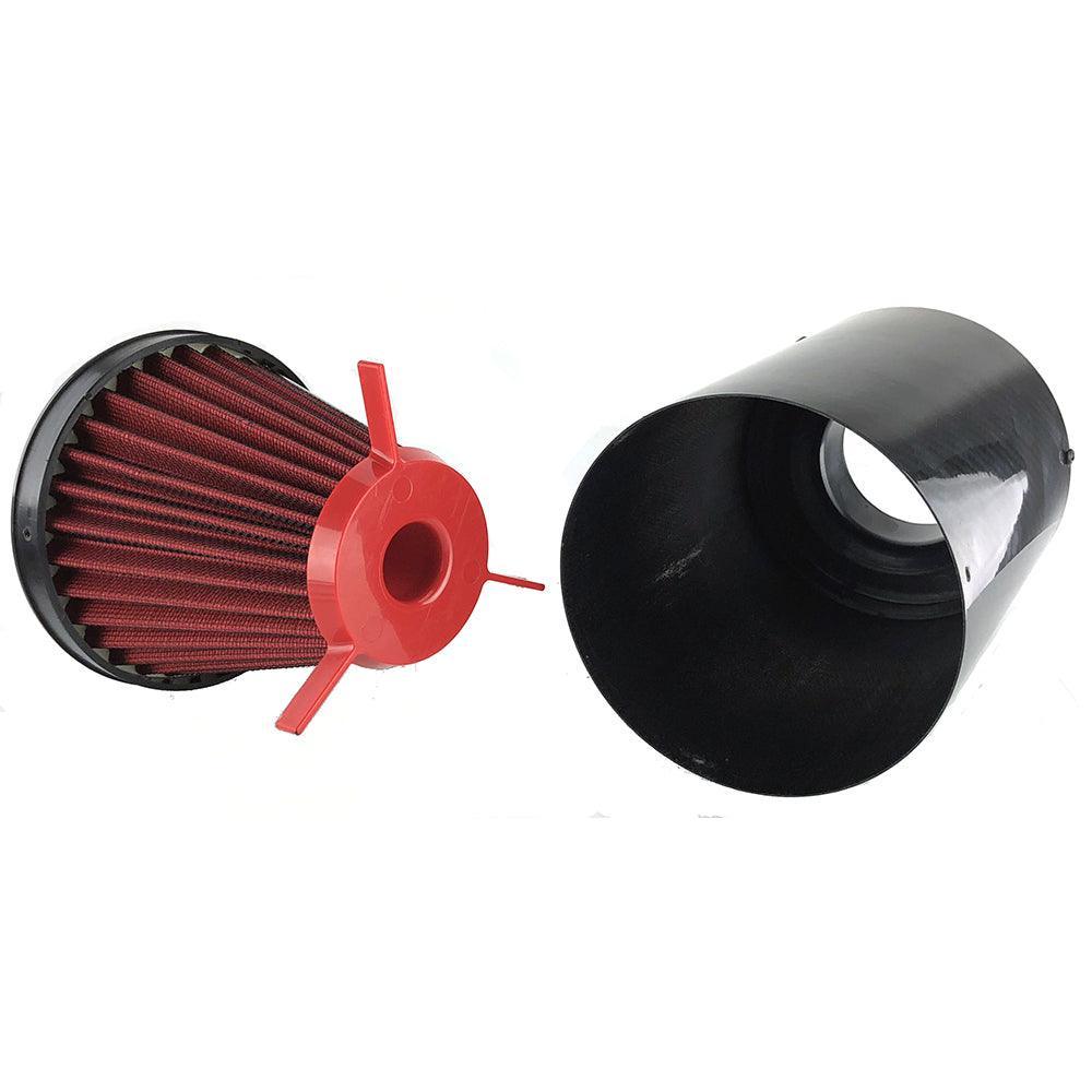 Remote Carbon Fibre Canister Air Filter 200mm Long – Car Builder Solutions