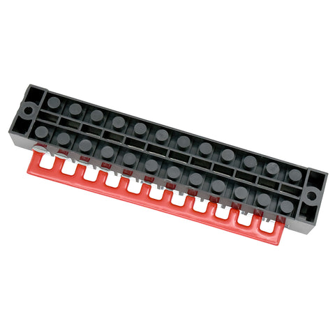 12 Way  35 Amp Distribution Busbar With Cover and Link Strip