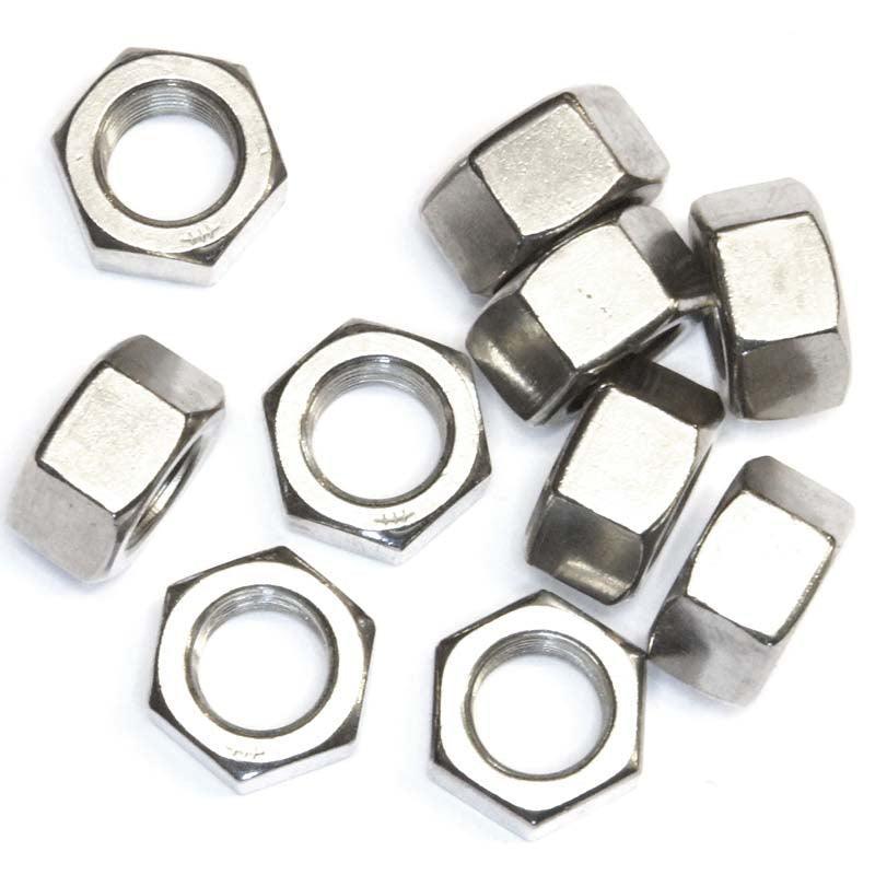 1/2" UNF Stainless Plain Nuts Pack Of 10 - Car Builder Solutions