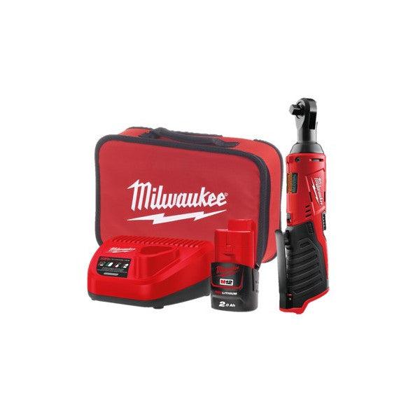 Milwaukee M12 Sub Compact Ratchet Kit with Battery & Charger - 250 RPM, 47 Nm