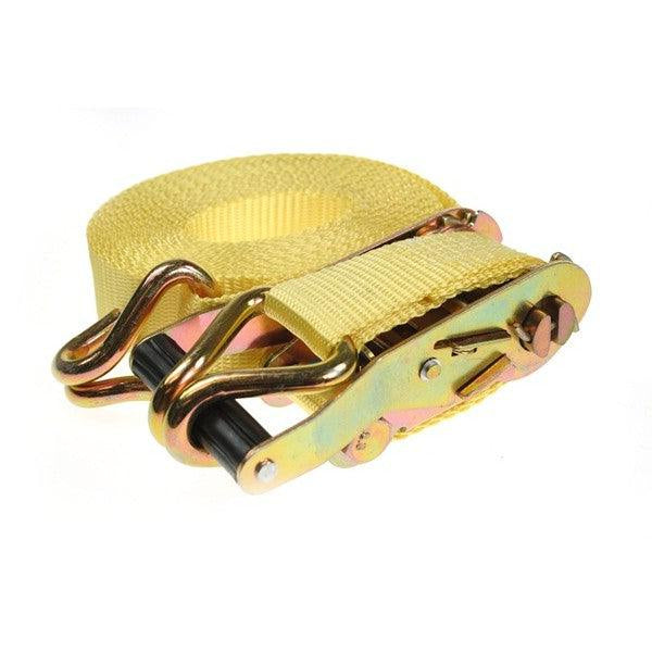 Heavy-Duty Ratchet Strap with J-Hooks - 38mm x 6m (2500kg)