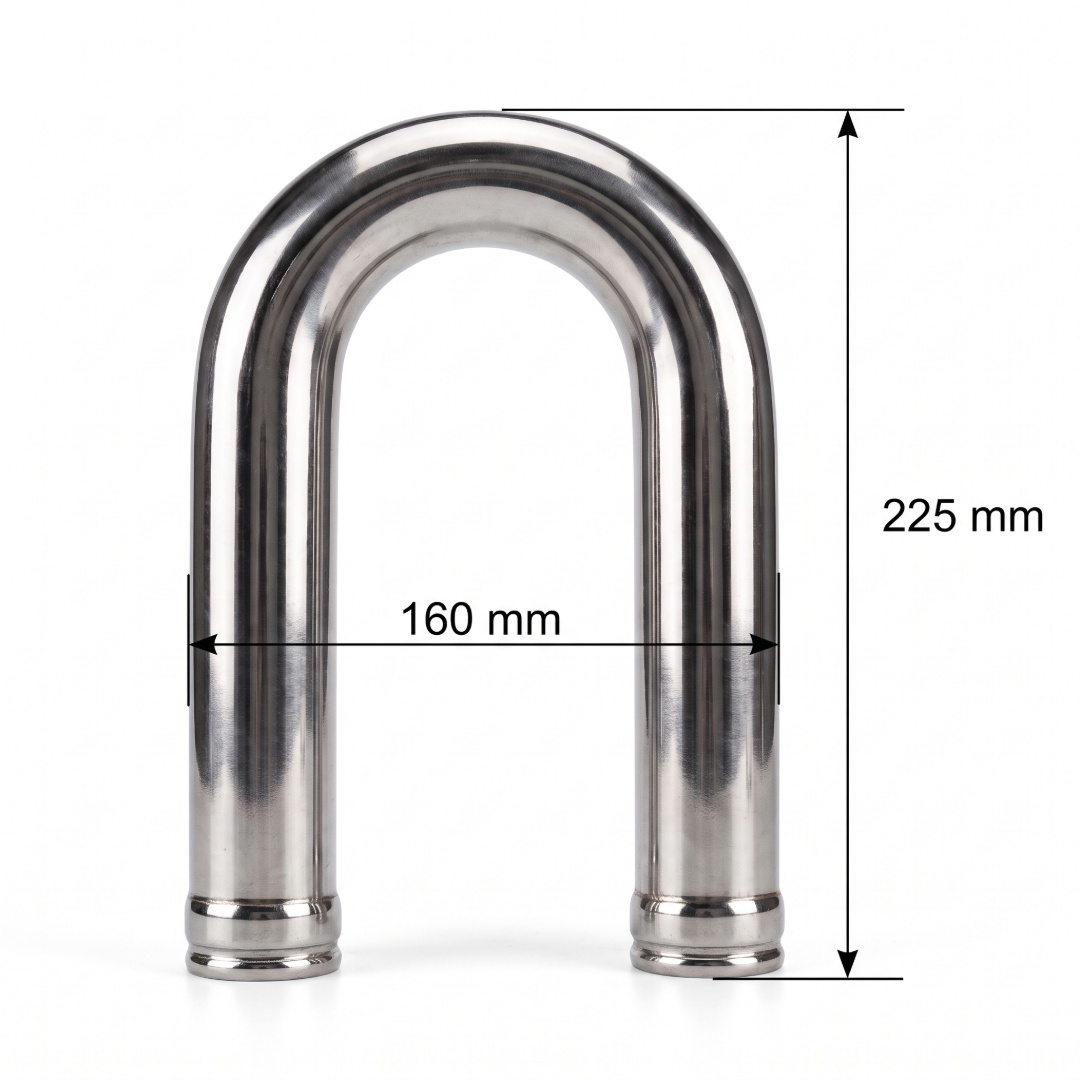 Aluminium Bend 32mm O.D. 180 Degree - Car Builder Solutions