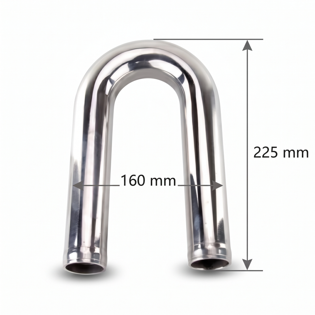 Aluminium Bend 38mm O.D. 180 Degree - Car Builder Solutions