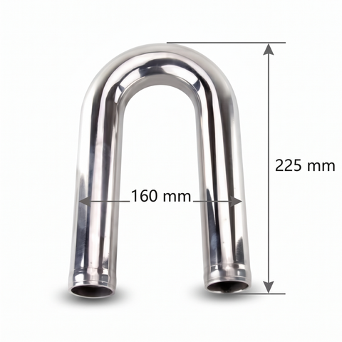 Aluminium Bend 38mm O.D. 180 Degree - Car Builder Solutions