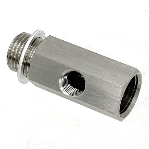 Stainless Steel Oil Pressure T Piece M16 x 1.5 Male and Female 1/8" NPT  in the side