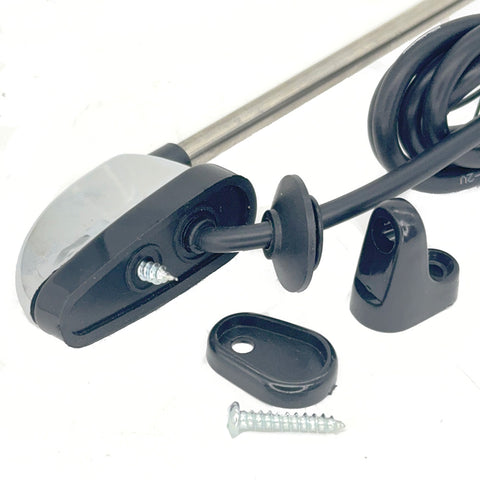 Stainless Steel Roof or Pillar Mount Radio Aerial 460mm to 1200mm