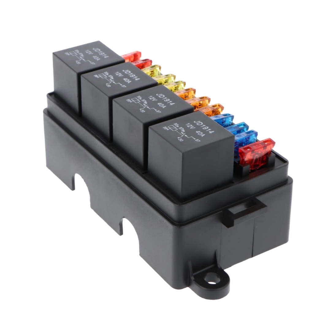 10 Way Fuse Box With 4 Relays - Car Builder Solutions