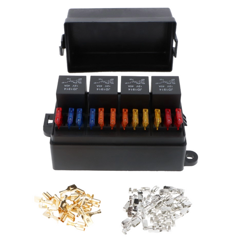 10 Way Fuse Box With 4 Relays - Car Builder Solutions