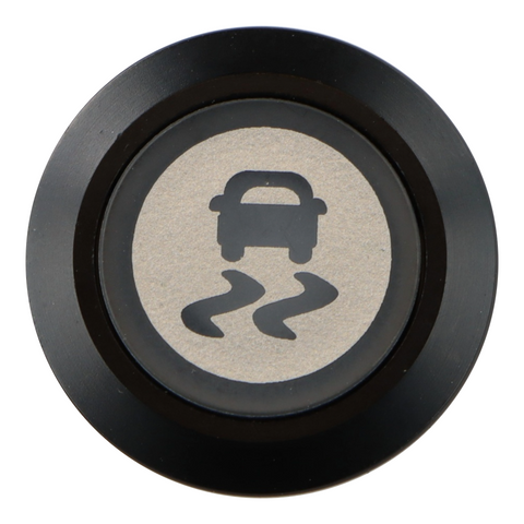 Traction Control Momentary Switch Illuminated Black Bezel - Car Builder Solutions
