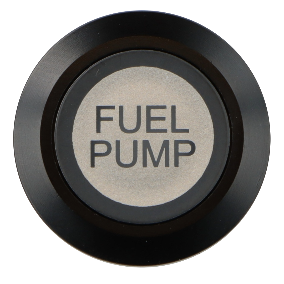 Fuel Pump Momentary Switch Illuminated Black Bezel - Car Builder Solutions