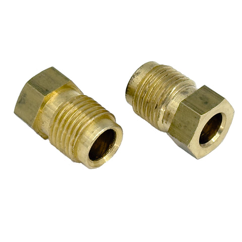Brass 7/16" x 24 UNF Male Union For 1/4" Pipe