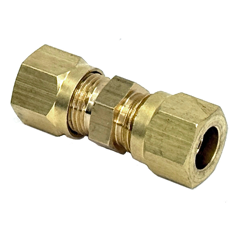 Brass Compression Union For 6mm Copper , Nylon or Steel Pipe