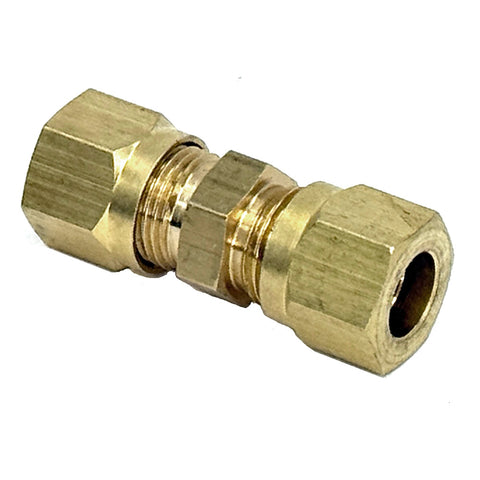Brass Compression Union For 6mm Copper , Nylon or Steel Pipe