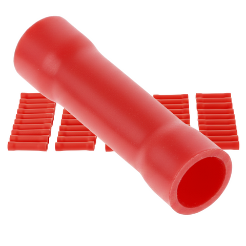 Pre Insulated Red Crimp Joiner. Pack of 50 - Car Builder Solutions