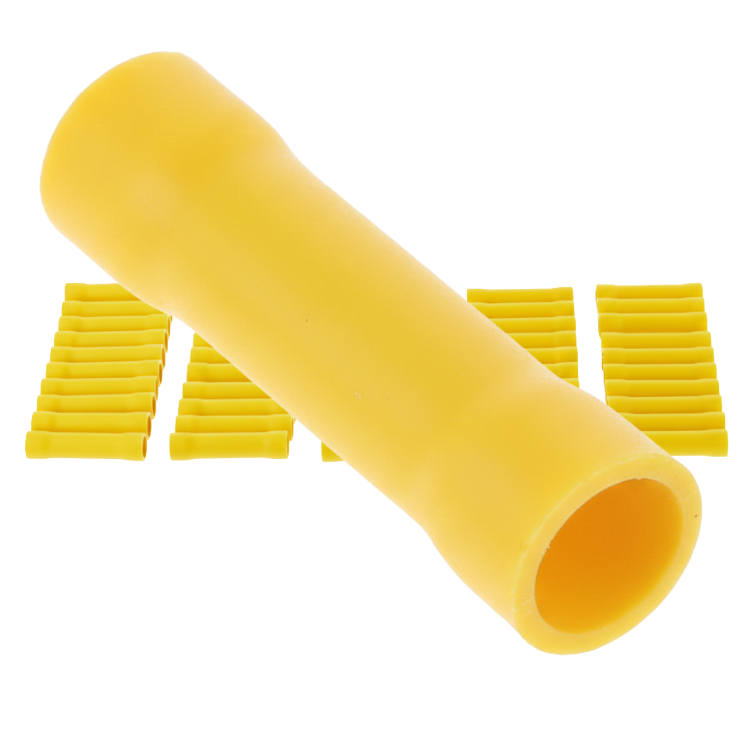 Pre Insulated Yellow Crimp Joiner. Pack of 50 - Car Builder Solutions