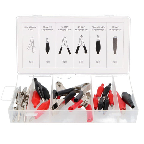 Crocodile Clip Selection Pack Of 28 - Car Builder Solutions