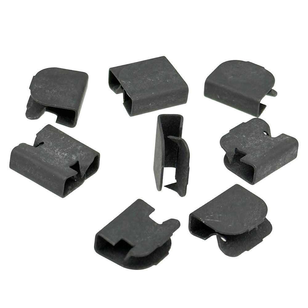 4mm D Type Fabric Edge Clips Pack of 8