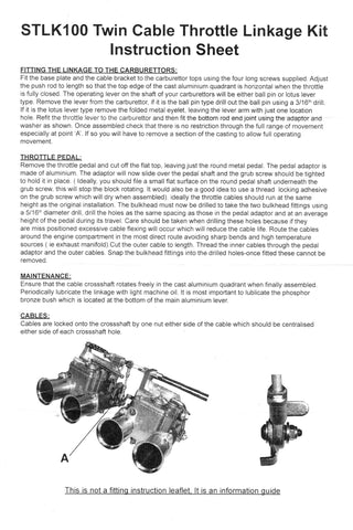 Weber DCOE Throttle Linkage Kit