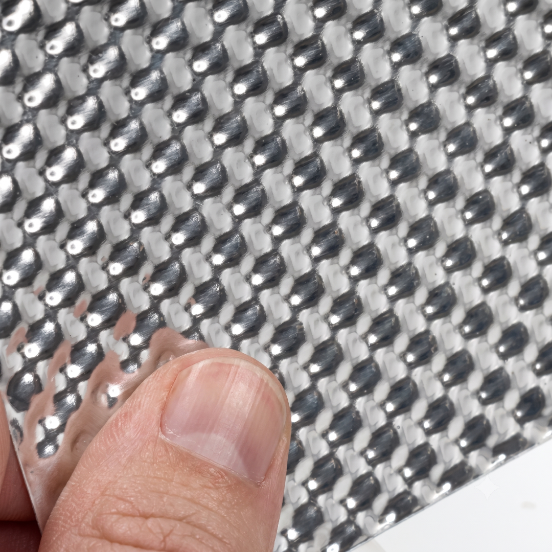 Embossed Aluminium Heat Shield 1000mmx1000mm - Car Builder Solutions