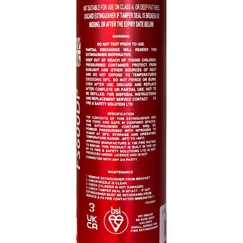 Fire Extinguisher Red 280mm