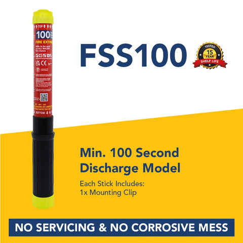 Fire Safety Stick FSS100 – Compact & Mess-Free Fire Extinguisher