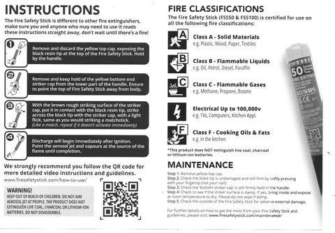 Fire Safety Stick FSS100 – Compact & Mess-Free Fire Extinguisher