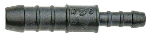 Black Nylon Reducer Connector 10mm To 6mm