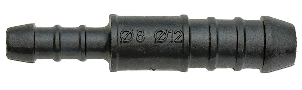 Black Nylon Reducer Connector 12mm To 8mm