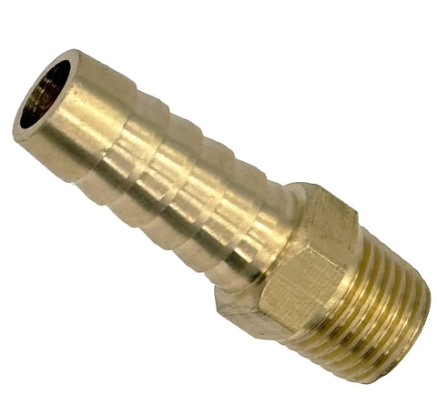 Straight Brass 10mm Hosetail 1/4 NPT