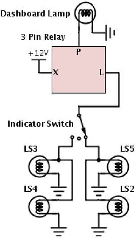 Indicator Stalk Assembly Chrome