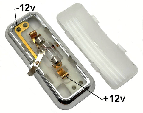 Grey or Chrome Frame Switched Interior Light 108 mm