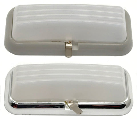 Grey or Chrome Frame Switched Interior Light 108 mm