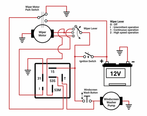 Intermittent 3 Second Wiper Relay