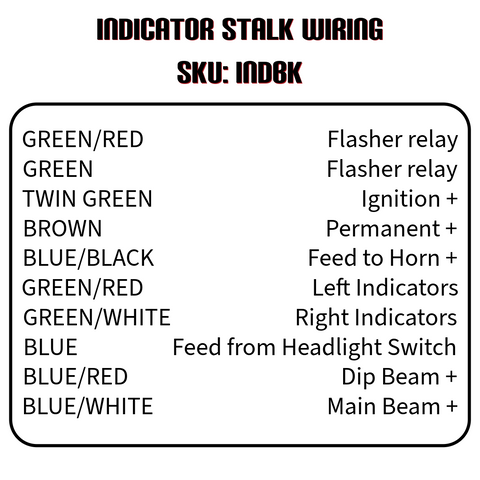 Indicator Stalk Assembly Black