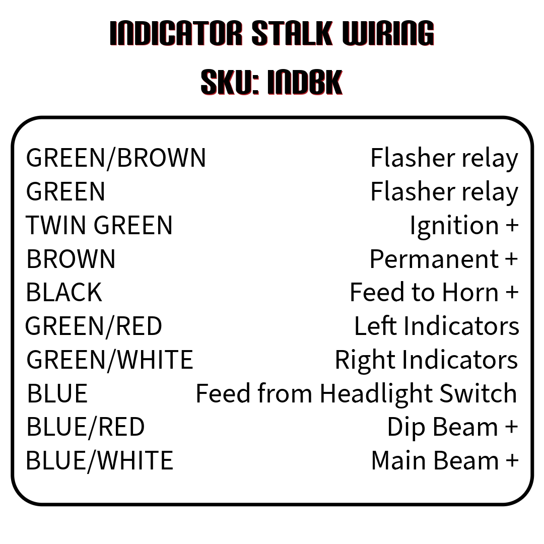 Indicator Stalk Assembly Black - Car Builder Solutions