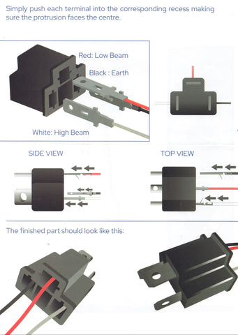 WIPAC LED PAIR Replacement 5 3/4" Headlamp Main, Dip and Side 12v - 24v
