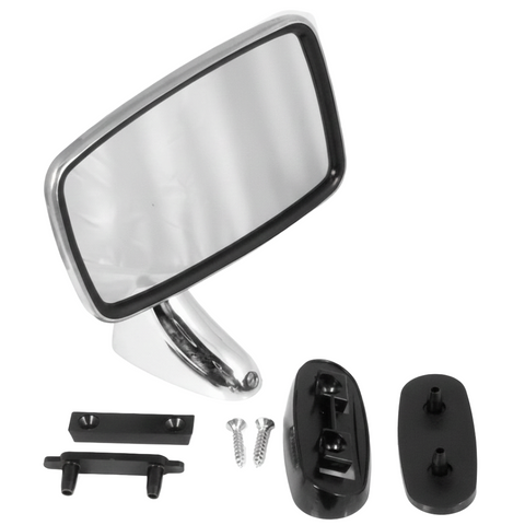 Stainless and Chrome Wing or Door Mirror 145mm Pair