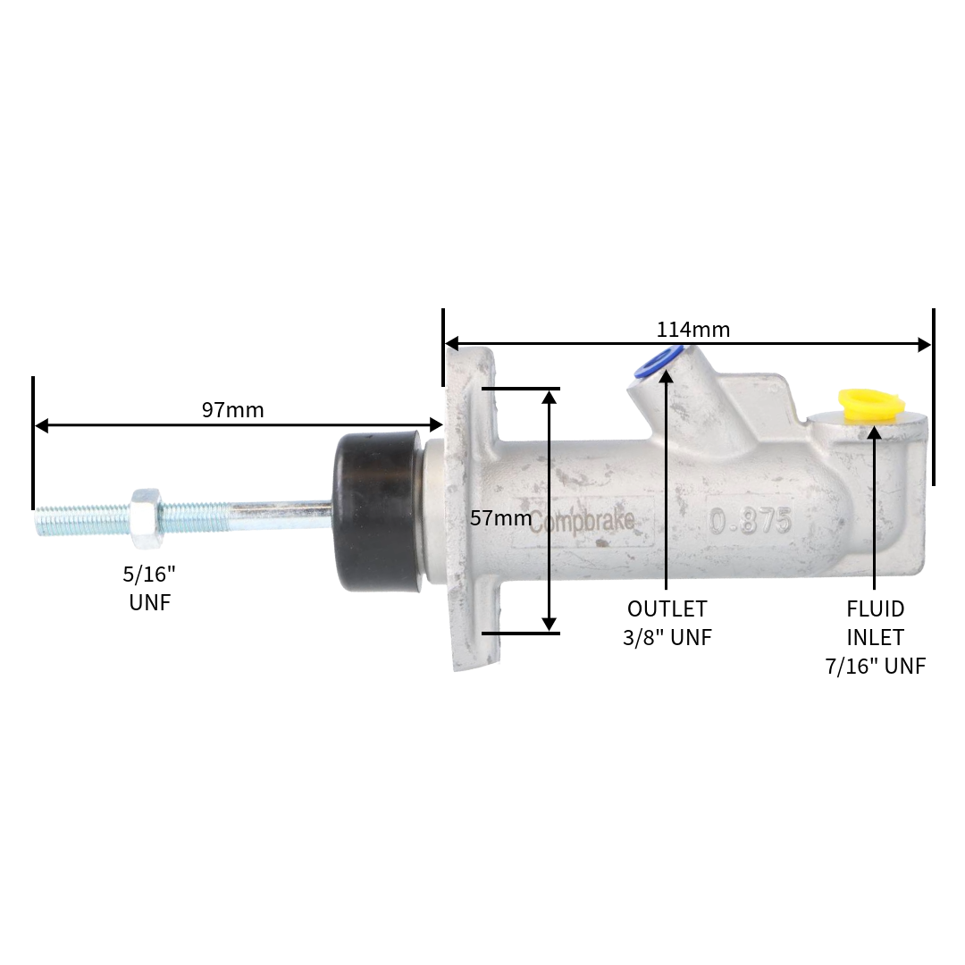 Master Cylinder 0.875" (7/8") Bore - Car Builder Solutions