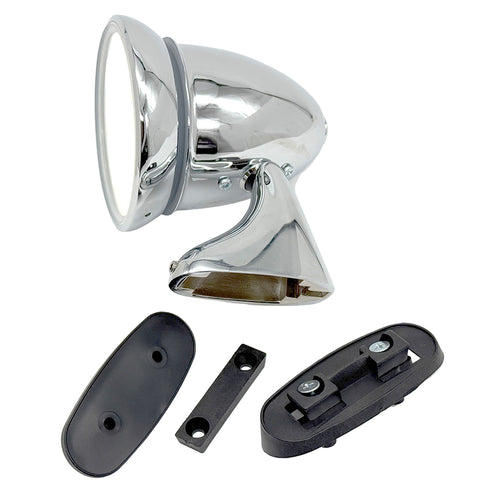 Chrome Bullet Door Mirrors Handed