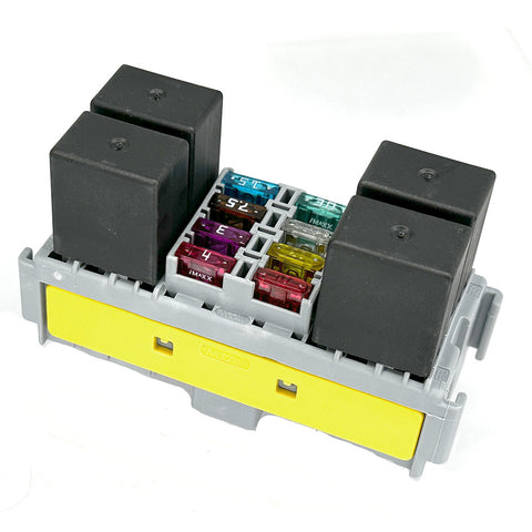 8 Mini Fuse and 4 Micro Relay Module with Side Retainer