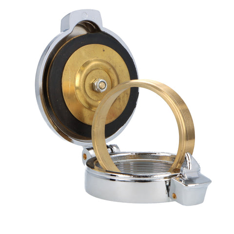 75mm Large Chrome Monza Fuel Cap - Car Builder Solutions