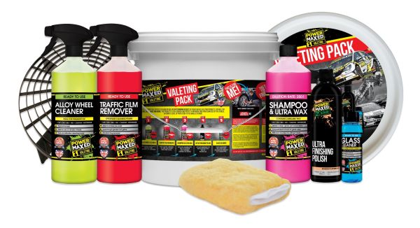 Power Maxed Complete Car Valeting Bucket Kit with Grit Guard, Wash Mitt & Applicators