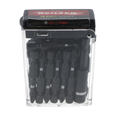 25 Piece PZ2 Impact Driver Bit Set
