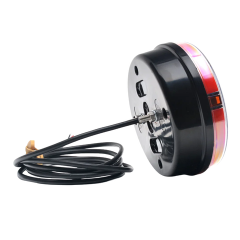 Car Builder Solutions 140mm LED Round 5-Function Rear Lamps (Pair) - SKU RL169 with dynamic indicator.