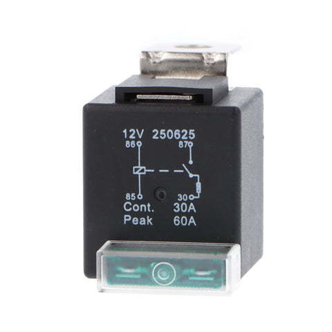 Black Fused 30 Amp Relay
