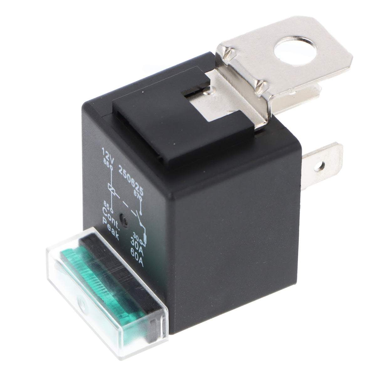 Black Fused 30 Amp Relay