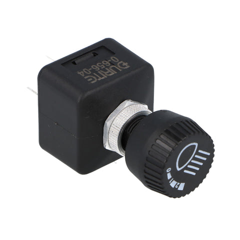 Black Rotary Headlamp Switch With Light Symbol - Car Builder Solutions