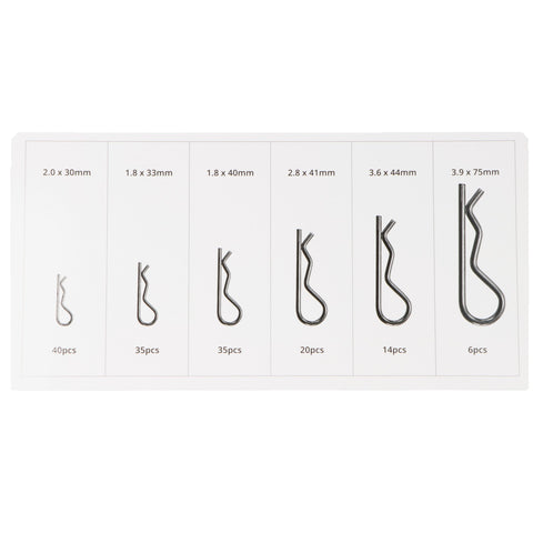R Clip Selection Pack Of 150 - Car Builder Solutions